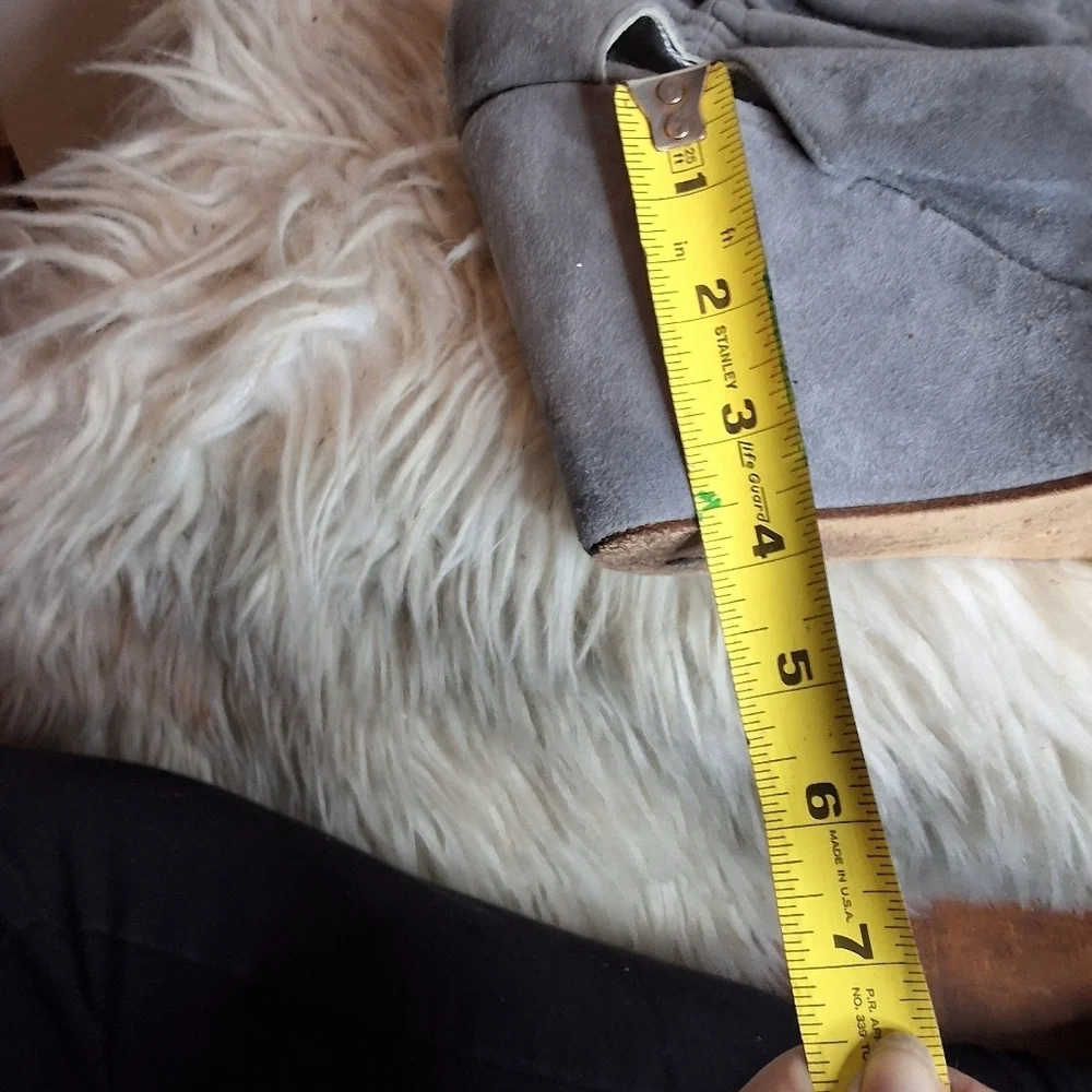 Tashkent By Cheyenne Pearl Gray Suede Wedge Retro Vibe Boot8es 10